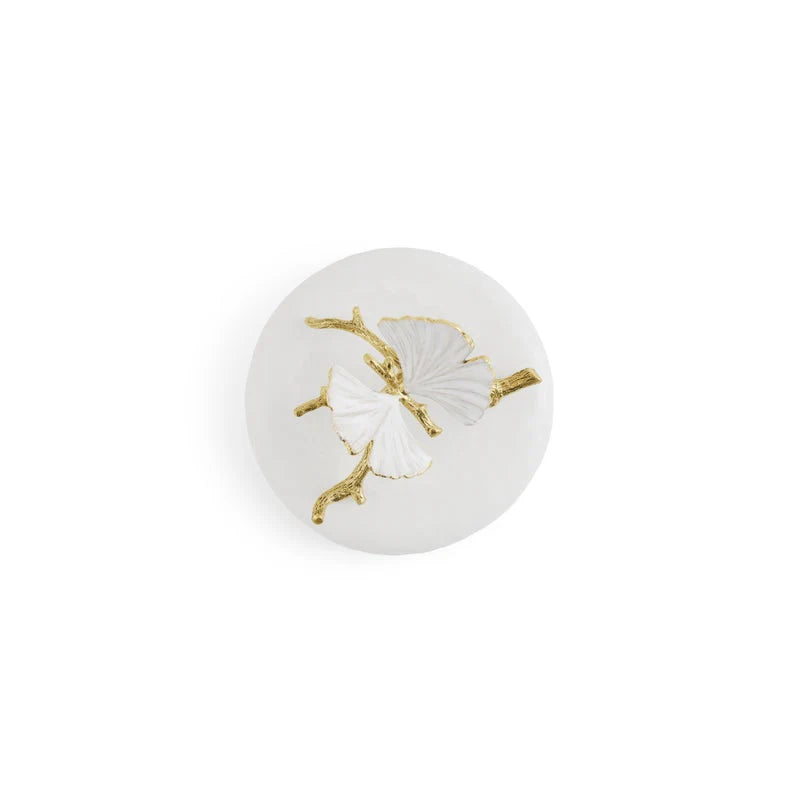 Butterfly Ginkgo Gold Porcelain Canister